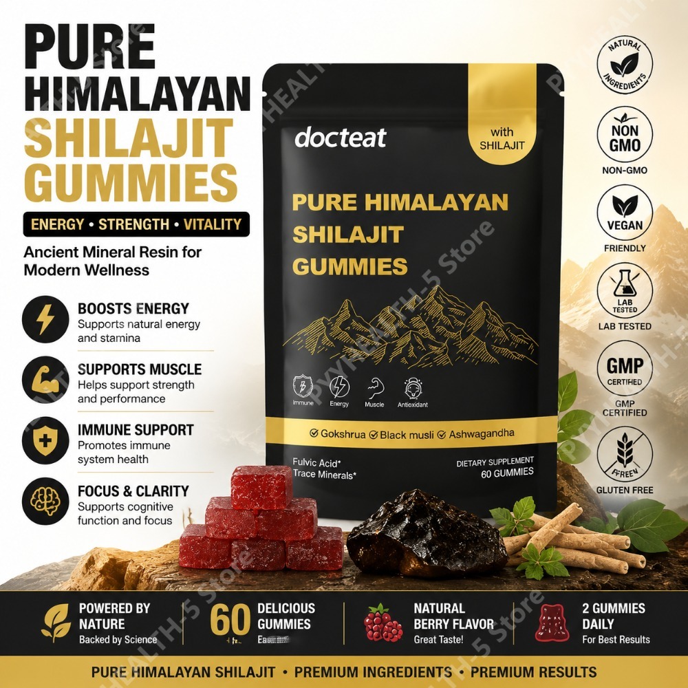 Herbal And Wellness - Docteat Pure Himalayan Shilajit Gummies with