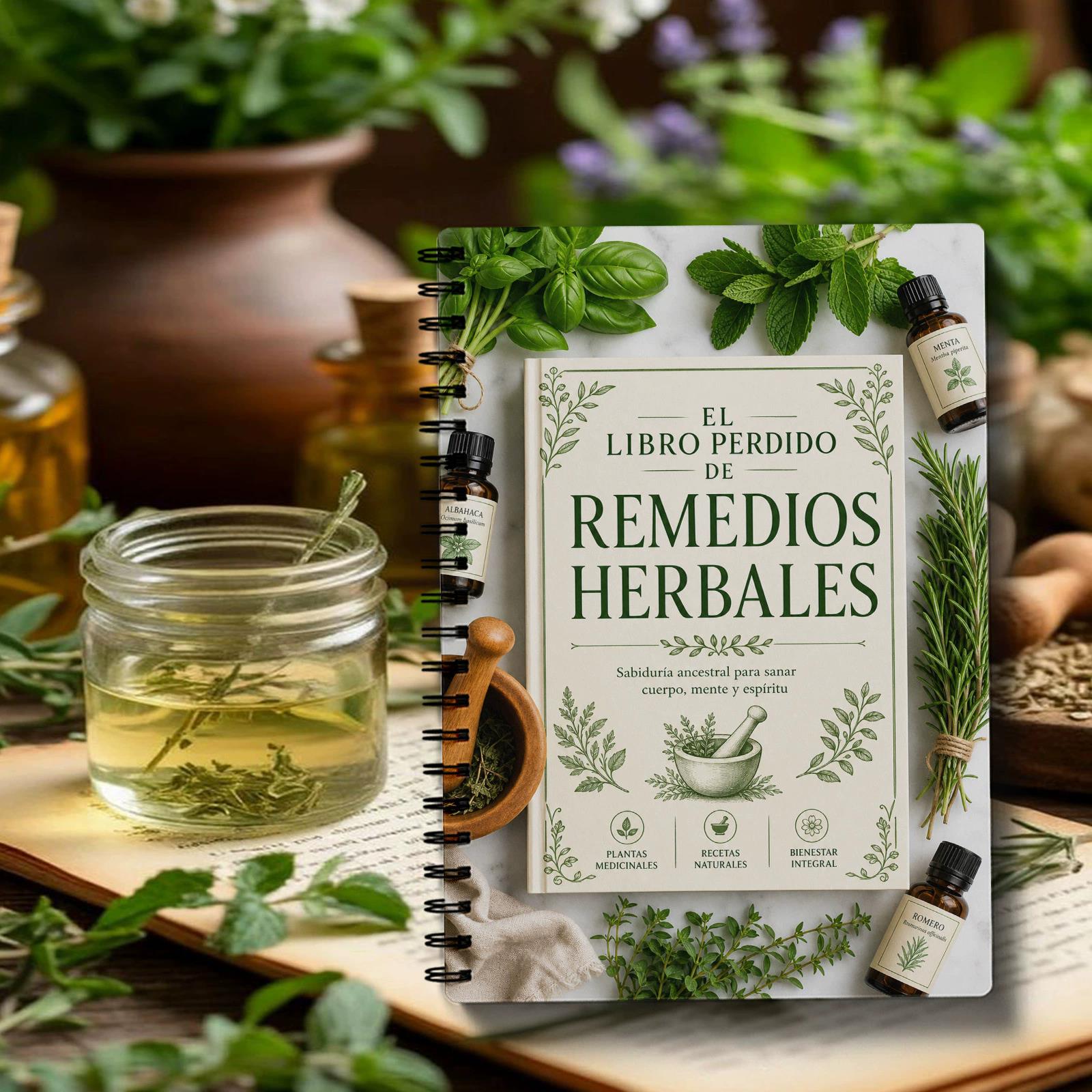 Herbal Wellness Remedy - El Libro Perdido Spiral Notebook -