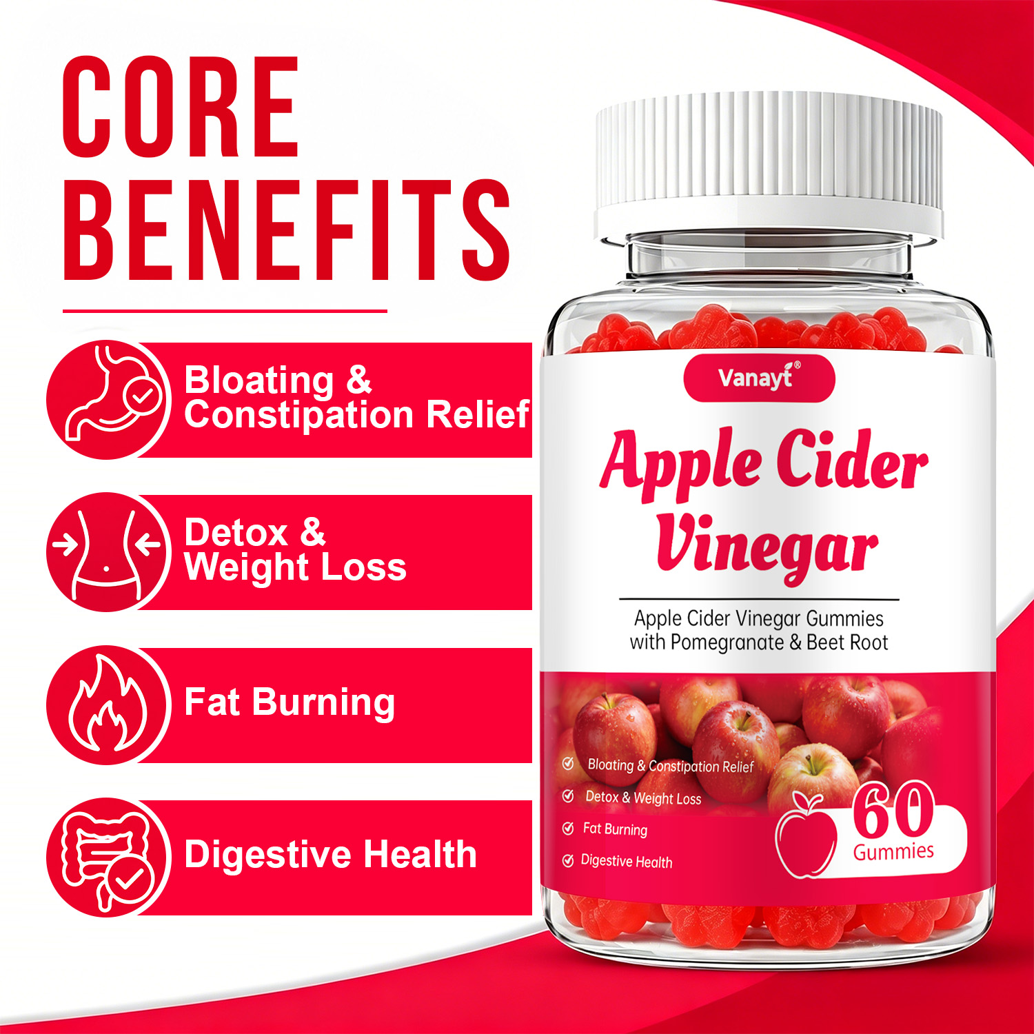 Apple Cider Vinegar Gummies wi - Herbal And Wellness 评论和价格