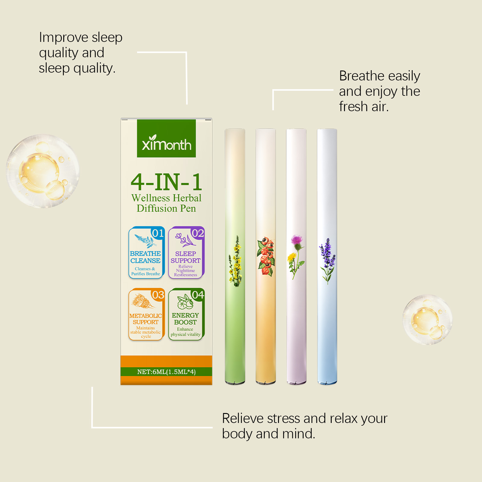 4 In 1 Herbal Energy Combo Sti - Herbal And Wellness 评论和价格